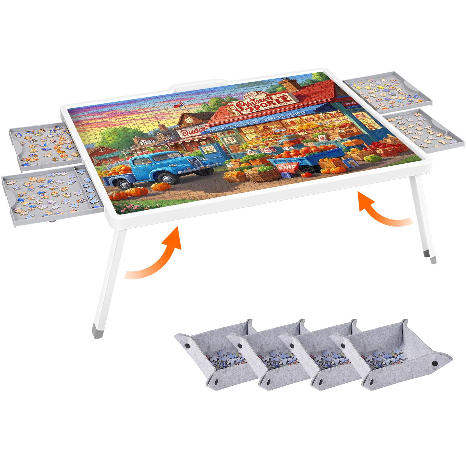 Lifewit 1500-Piece Jigsaw Puzzle Board with Drawers – Multiple Options: Rotating, Tilting, Adjustable Height, Ideal Gift for Puzzle Lovers Lifewit 1500-Piece Jigsaw Puzzle Board with Drawers – Multiple Options: Rotating, Tilting, Adjustable Height, Ideal Gift for Puzzle Lovers
