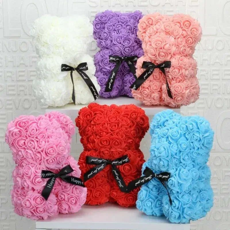 Charming Eternal Rose Bear - Perfect Gift for Valentine's Day, Weddings, and Mother's Day