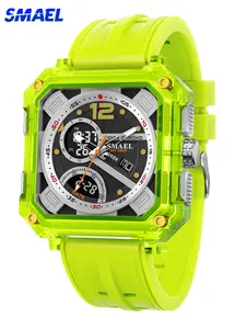 Smael Men's Military Style Watch, 50m Waterproof, Chronograph, Alarm, LED Backlight, Multifunctional Electronic Sports Watch, Digital Watches