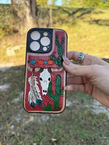 Longhorn Tooled Phone Case