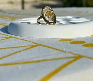 Coastal Carrie Ring - Stainless Steel Vintage Inspired Seashell Signet Ring with Adjustable Fit & Waterproof Design