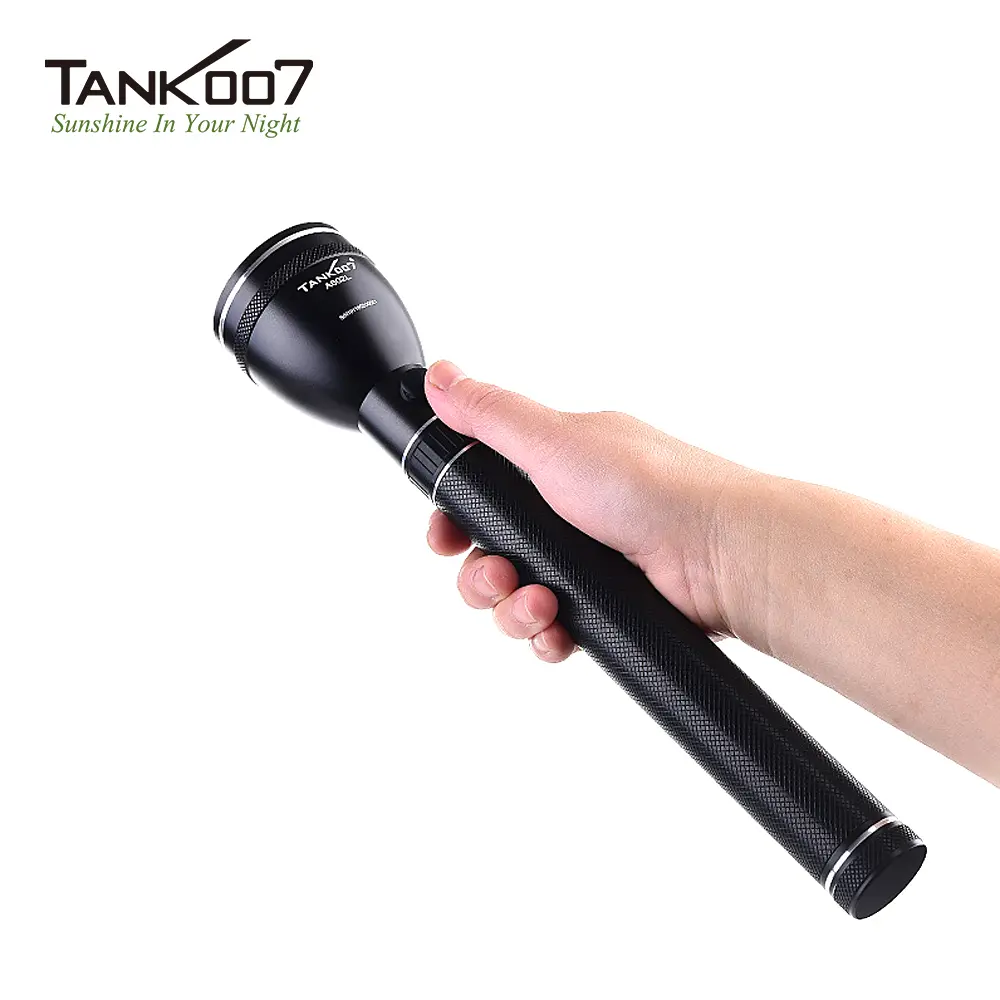 High Power Rechargeable LED Flashlight with USB Port, 1-Count 500m Long Range 3-Way Light Modes, 120h Long Runtime Torch for Home Camping, Law Enforcement Use, Security, Water Resistant