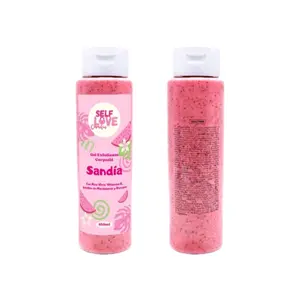 Self Love Gel Exfoliante Corporal Sandia Watermelon Glow Detox Charcoal Exfoliating Gel Aloe Vera Vitamin E Smooth Glowing Skin