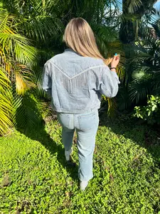 Women's Redneck Hollywood Denim Rhinestone Jacket