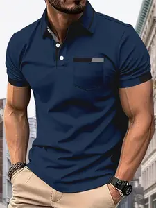 Men'S Print Casual Fashion Short-Sleeve Polo Shirt