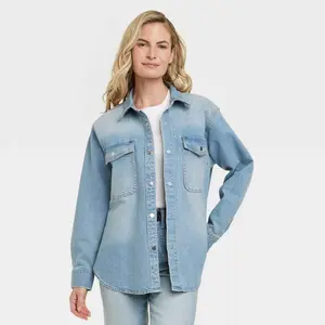 Women's Embellished Denim Shacket