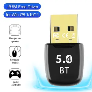 USB Bluetooth Adapter for PC,Bluetooth 5.4 Dongle Receiver,Plug & Play for Windows 11/10/8.1/7,Wireless Receiver for Headphone/Keyboard/Mouse/Speakers/Printer