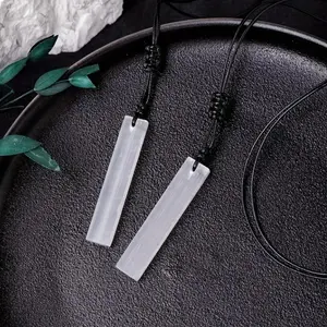 Natural Selenite Gypsum Pendants Quartz Stone Point Gemstone Jewelry Necklace,Satin Spar,Charging,Protection, Chakra Activation, Perfect Gift energy balancing