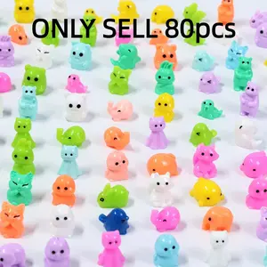 80 Piece Mixed Resin Statues Set, Garden Sculptures Statues, Garden Decorations for Lawn, Pond, Poolside, Perfect for Halloween Theme, Garden Gnome Statue, Garden Accessories
