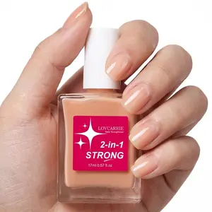 LOVCARRIE New Arrival 17ml 2 in 1 Strong Nail Hardener and Nail Polish Gel, Nourish and Protect the Peeling, Brittle, Soft and Weak Nails, Fast Drying Formula, Gloss Nail Strengthener,High Shine Hard Shield Protection Layer, Alcohol Free, Nail Care Oil
