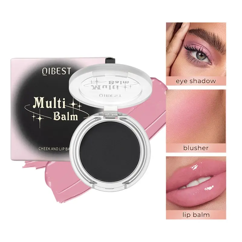 3-in-1 Temperature Color Changing Blush, Black Transparent Crystal PH Magic Gel, Natural Nude Makeup, Multi-use for Lips, Cheeks and Blush, Lip And Cheek Tint