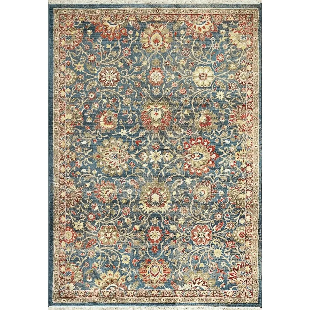 Dynamic Rugs Juno 6883 Classic Durable Transitional Indoor Rectangle Area Rug - JN466883505, 3 ft. 11 in. x 5 ft. 7 in., Neutral Tones, Shed Resistant, 505 Navy, Indoor Use, Rectangle Size