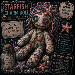 starfish voodoo doll magnet