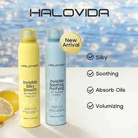 Halovida Instant Fresh Volume Boost Hair Dry Shampoo 5.07 FL.OZ. Refresh Hair and Absorb Oil Between Washes, Purifies scalp,Gentle,Balances oil,Long- lasting fresh volume,Locks in moisture,Boosts shine,