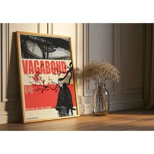 Vagabond Poster: Vintage Minimalist Anime Manga Art Print
