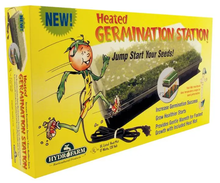 Hydrofarm 72-Cell Seed Starting Germination Station - 2" Humidity Dome, Heat Mat, Tray, 120V, 17W, 3.4x22.1x11.7in (CK64050) for Better Humidity Control & Grow Healthier Starts