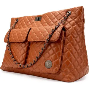 Badgley Mischka Diana Vegan Leather Weekender Duffel Bag