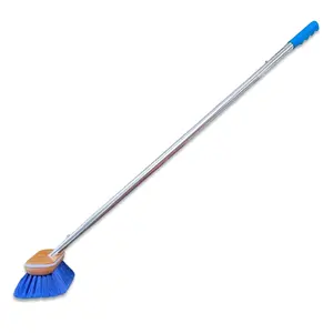 Boat Deck Brush with Handle - Super-Soft Bristles for Delicate Boat Cleaning - Used for Gelcoat, Glass, Isinglass - Telescopic Handle Extends up to 6ft