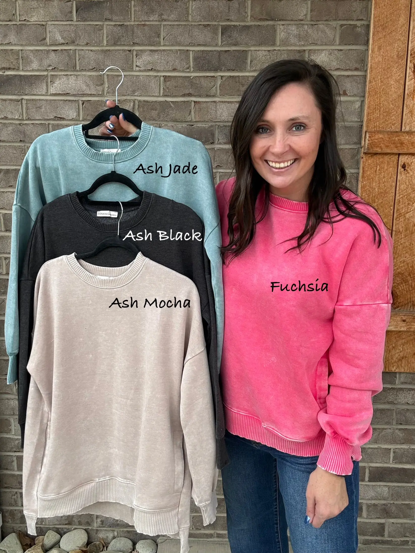 Acid Wash Fleece Hi-Low Hem Pullover with Pockets by Zenana *MULTIPLE COLORS*