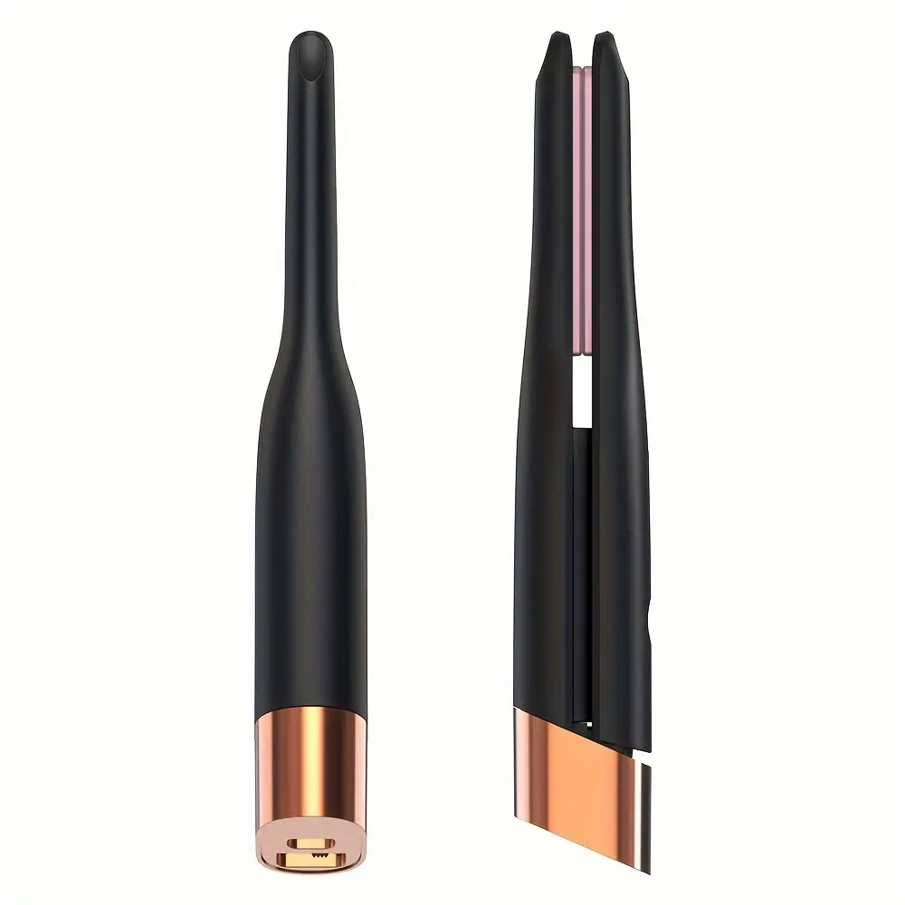 Narrow wireless straight hair clip, men's and women's curling sticks, straight curling dual-purpose household dormitory mini straightener