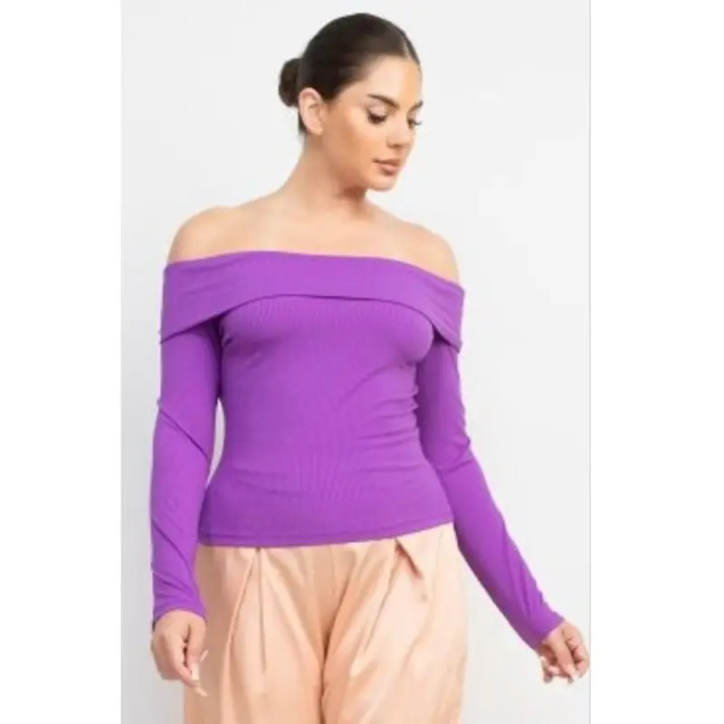 Off shoulder knit top - TikTok Shop