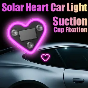 Car Interior Single Heart LED Lamp - Wireless No Wiring, Mother's Day Gift for Mom & All Vehicles Car Display Light Car Door Led