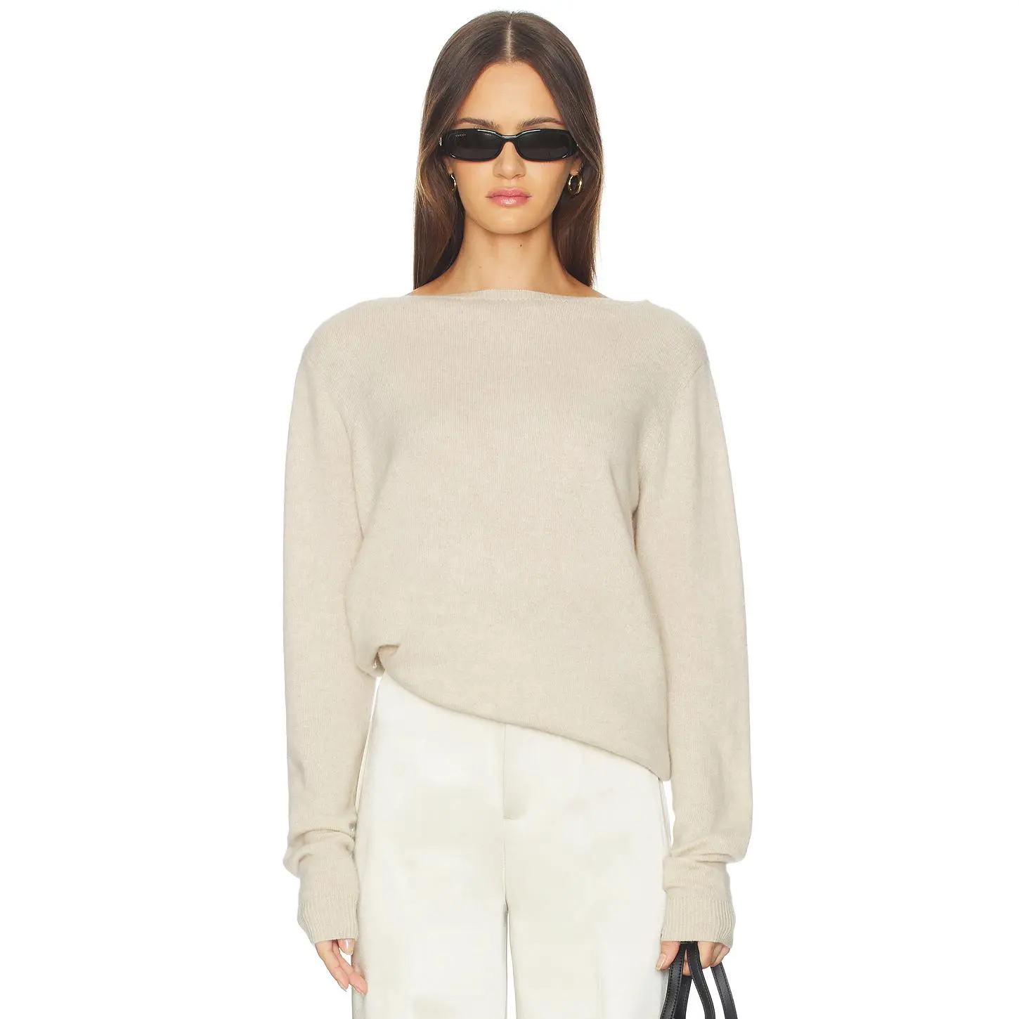 SRG Sarriah Cashmere Sweater in Oatmeal SRG Sarriah Cashmere Sweater in Oatmeal