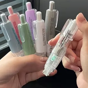 2-Pack White Retractable Gradient Correction Tapes, 6mm Wide | Tear-Resistant & Easy to Use, Pen-Style Design | Smooth & Quick-Drying | Ideal for School & Office Supplies, Office Stationery Supplies