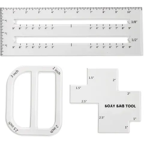 3 count Boxy Bag Making Templates Notion for Beginners, Clear  Sewing Tools Set with Boxed Bag,  Bag, Zip Pocket