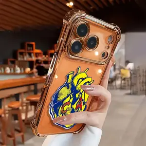 Club America Liga MX Aesthetic Design Pattern Casing The new electroplated transparent TPU airbag shock-proof phone case is suitable for iPhone 17 Pro Max (16, 15, 14, 13, 12, 11 Pro Max - simple and fashionable shock-proof soft case protection cover with