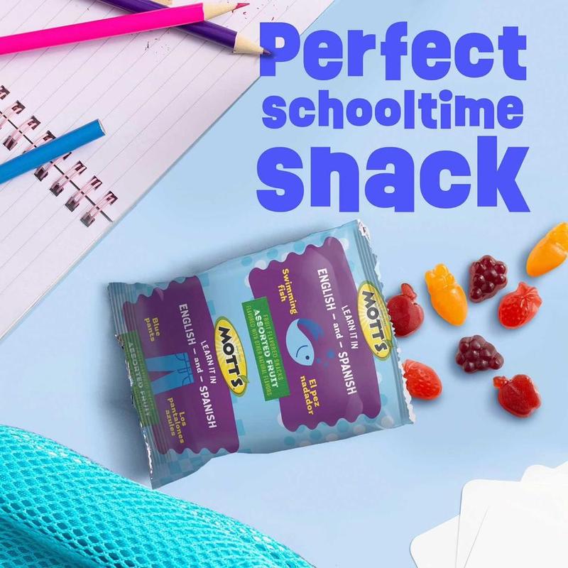 Mott’s Assorted Fruit Flavored Snacks, 90 Pack, 0.8 oz Pouches | Real Fruit Flavor, Gluten Free, Kids Lunch Snack