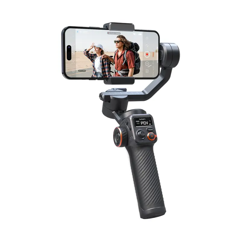 Hohem iSteady M6 Gimbal Stabilizer for Smartphone, 3-Axis Phone Gimbal, Phone Stabilizer for Video Recording(Without AI Track) gimbal for Android & iPhone 17 series