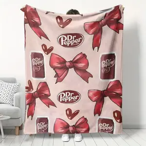 Unique Dr. Pepper Print Blanket, Ultra-Soft Comfortable Sofa or Bed Blanket, Soft Throw Blanket, Vibrant Digital Print, Ideal Gift