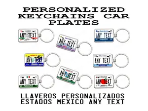 Custom Keychain Plate Mexico States, Any Text Mexico States Keychain, High Quality Resistant