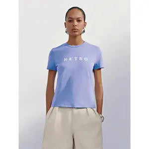 URBAN REVIVO Women's Round Neck Thin Cotton Tshirt - Stretchy Tight Slim-Fit Short-Sleeve Casual Top, Comfortable Fabric, Everyday Wear, Tight Women's T-Shirts