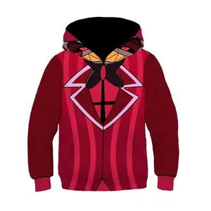 Hazbin Hotel Alastor Cosplay Hoodie, Radio Demon 3D Printed Pullover, Kids Anime Streetwear Sweatshirt, Unisex Cartoon Fan Costume Gift