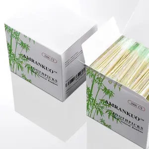 Bamboo Wooden Toothpicks With Individually Wrapped Package 2000-Count Round Toothpicks Good for Small Appetizer Party Cleaning Teeth Cocktail Picks BBQ Craft