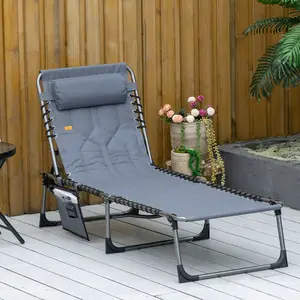 Padded Folding Chaise Lounge Chair