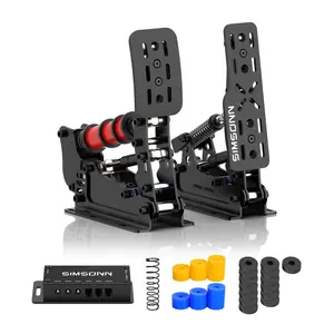 SIMSONN Plus X Pedals Sim Racing Pedals PC Racing Simulator Load Cell HE Hydraulic Pedal Support VAM and VAM Pro Haptic Pedals Reactor