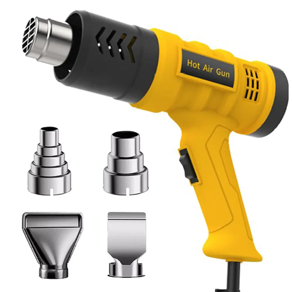 Auto Tint & Wrap Tool Kit - Heat Gun for Vinyl, Window Tint Removal & Application,572℉& 1112℉ Dual Temperature Control Heat gun', Overload Protection with 4 Nozzles for Crafting, Electrical Wire Repair,Shrink Wrapping, Phone Repair, Epoxy Resin