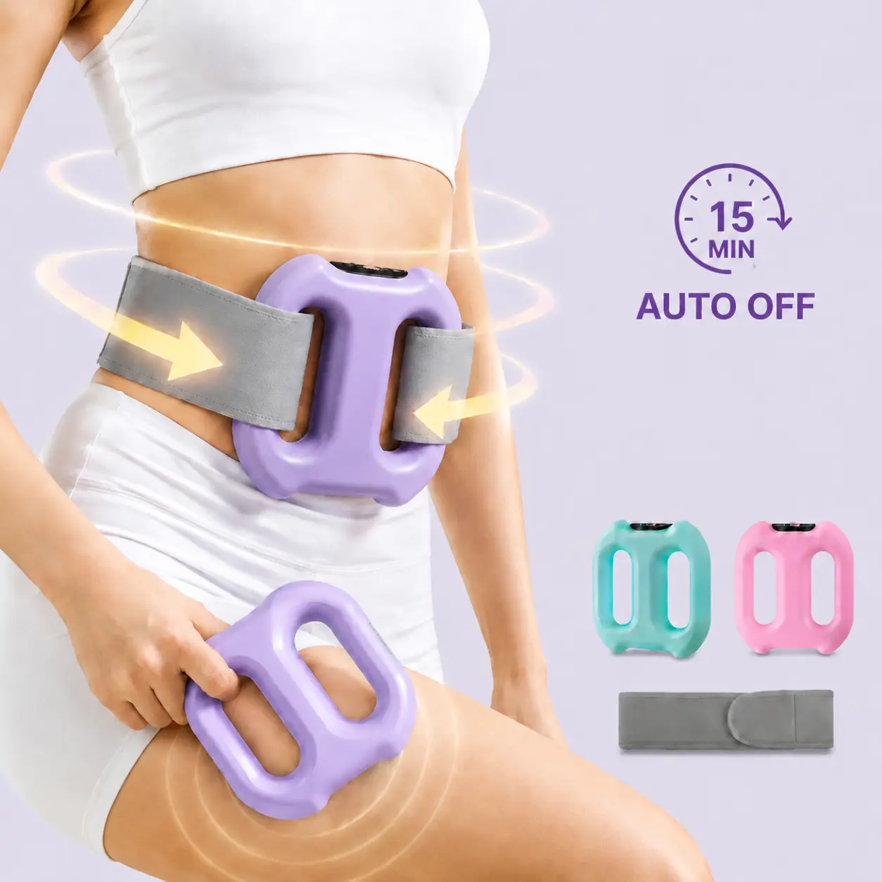 Wearable Fascia Massage Ring - Deep Tissue Vibration Massager, Neck Shoulder Relaxer for Relaxing Relief, Portable Massagers with 5 Intensity Levels, 15-Min Auto Shut Off for Couch & Desk Fitness Use