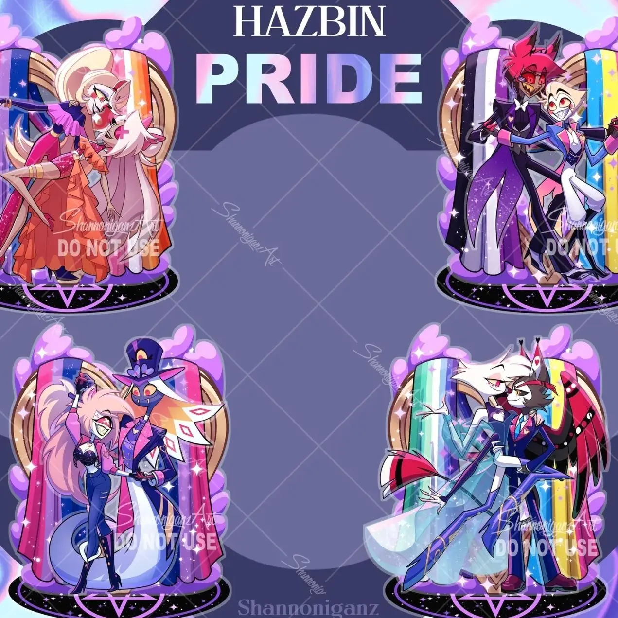 Hazbin Hotel Anime Pride Acrylic Standees