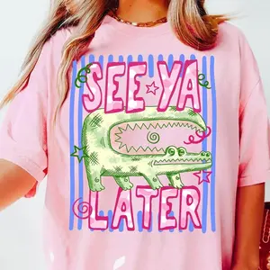 Funny Last Day Of School Alligator Shirt, See You Later Shirt, Summer Break Teacher Comfort Colors T-Shirt, End Of School Year Teacher Gift
