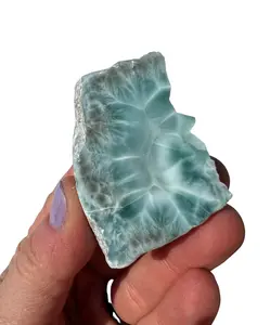 New Moon Beginnings Larimar Slab - Grade AAA, Natural Color, Unique Geometric Pattern, High-Quality Natural Stone