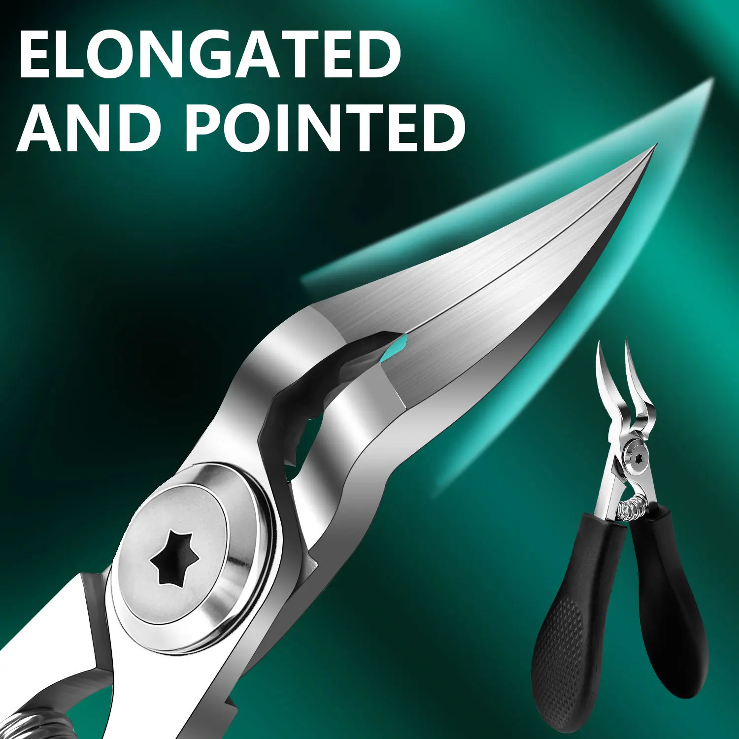 Precision pointed cuticle pliers, sharp barbed nail clippers, dead skin and toenail trimmers, stainless steel nail care tools, nail clippers for men and women, self-care gifts. trimming thick hard