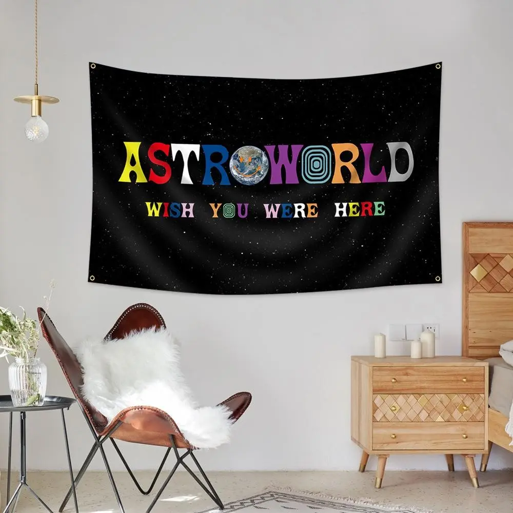 Astroworld Flag for Men, Cave Wall Banner 3x5 Feet, Ideal for University Dorm Decor, Home Decoration, Room Decor, Indoor Use, Wall Tapestry