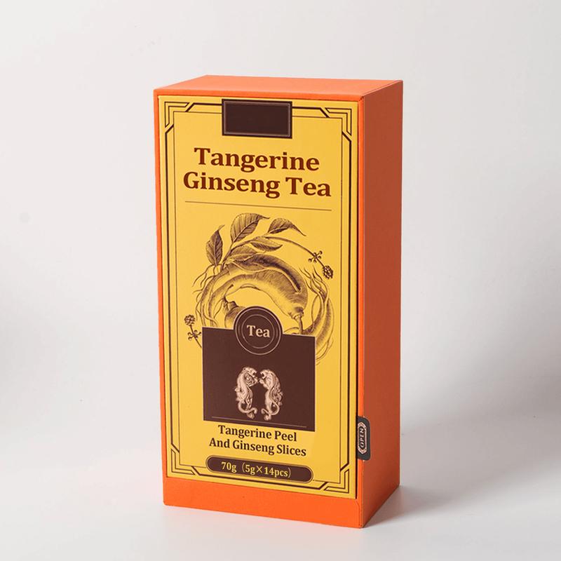 Energy Boost Tea Tangerine Ginseng Tea 70g(5g×14pcs) High Quality Ginseng And Sun Dried Tangerine Peel