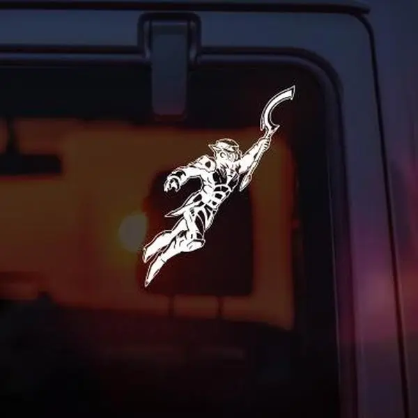 Darrow Reaper Vinyl Car Decal – Red Rising Inspired Reaper Armor & SlingBlade Sticker – Hail Reaper Car Window Decal – Pierce Brown Fantasy Sci-Fi Book Gift