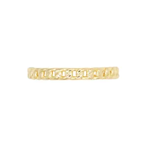 Mini Chain Ring - Gold-Tone, Made in NYC, 7-14 Day Production Time