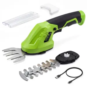 COZONY 7.2V 2-in-1 Cordless Hedge Trimmer & Grass Shear, Brushless, Type-C Charging, Dual Safety Switch